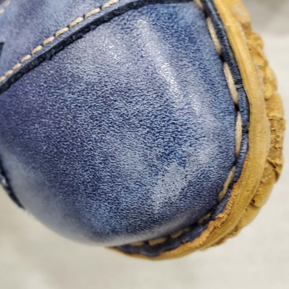 Josef Seibel Blue Leather Mary Jane Flats with Buckle - Picture 12 of 12